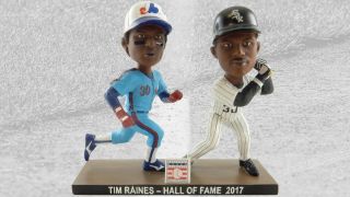 2017 Tim Raines Duo Hall Of Fame Bobblehead With Commemorative Card