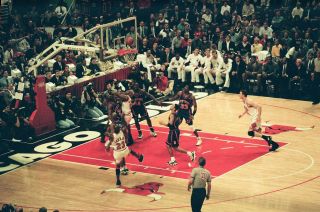 Wb89 - 7 Nba Basketball 1995 Chicago Bulls York Knicks (35) Orig 35mm Negatives