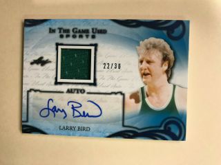 Larry Bird 2019 Leaf In The Game Itg Auto Jersey Relic Card 22/30 Autograph
