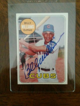 1969 Topps Billy Williams signed autograph Chicago Cubs 450 Hall of Famer 2