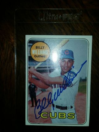1969 Topps Billy Williams signed autograph Chicago Cubs 450 Hall of Famer 3