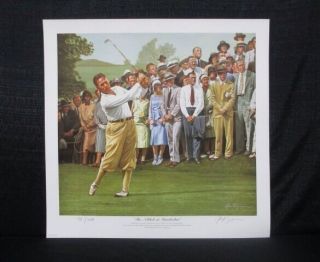 Bobby Jones 1930 Us Open @ Interlachen Golf Alan Zuniga Lithograph