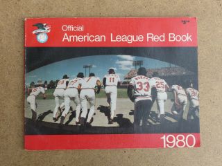 Softcover Book Official American League Red Book 1980 Baseball Team Statistics