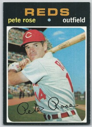 1971 Topps 100 Pete Rose Cincinnati Reds Raw Psa?