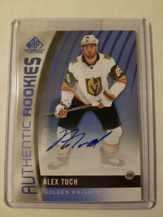 Alex Tuch 2017 - 18 Sp Game Blue Jersey Autograph Rookie Las Vegas Knights