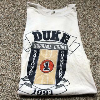 1991 Duke Blue Devils Basketball T - Shirt Xl National Champions Vintage