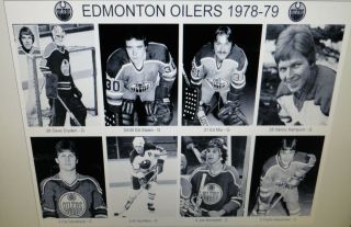 1978 - 79 Edmonton Oilers Wha Photos 8x10 Gretzky Semenko Flett Goldsworthy Shmyr