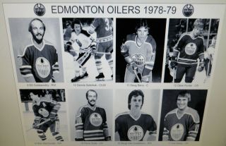 1978 - 79 Edmonton Oilers WHA photos 8x10 Gretzky Semenko Flett Goldsworthy Shmyr 3