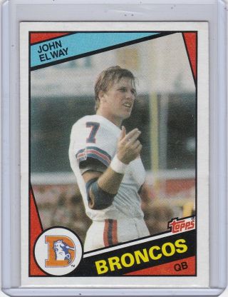 John Elway 1984 Topps Football Card 63 Rookie Denver Broncos Nfl Hof