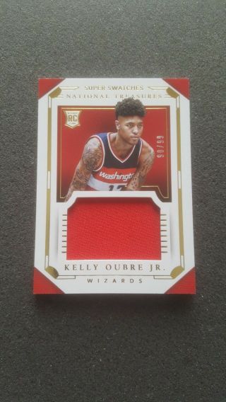 Kelly Oubre Jr 2015 - 16 National Treasures Swatches Jersey Rc 90/99