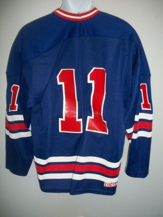 Mens Vintage CCM York Rangers 11 NHL Hockey Jersey - w.  Fabric Emblems - XL 3
