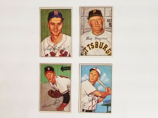 1952 Bowman Baseball Warren Spahn 156 Boston Braves Set Break