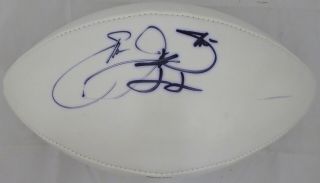 Emmitt Smith & Jerry Rice Autographed Wilson White Panel Football JSA B19228 3