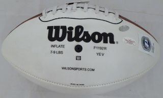 Emmitt Smith & Jerry Rice Autographed Wilson White Panel Football JSA B19228 4