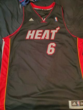 Adidas Lebron James Miami Heat Jersey Xxl Read Descript,  Real