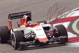 Will Stevens Signed 8x12 Inches 2015 Manor F1 Photo