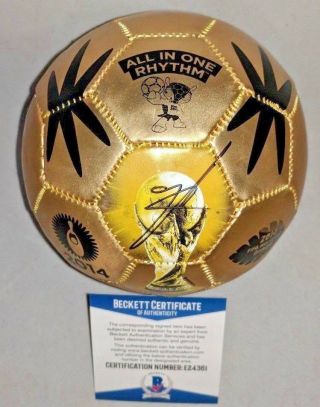 Borussia Dortmund Mario Gotze Signed 2014 World Cup Mini Soccer Ball Beckett