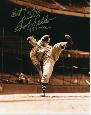Bob Feller Signed Auto Autograph 8x10 Photo Inscribed " Best To Jeff 1937 " Pc472