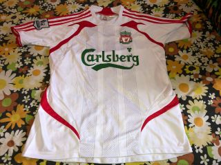 Liverpool Carlsberg Football Club Jersey Barkleys Patch Futbol Soccer Shirt Xl