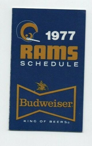 1977 Los Angeles Rams Pocket Schedule (sked)