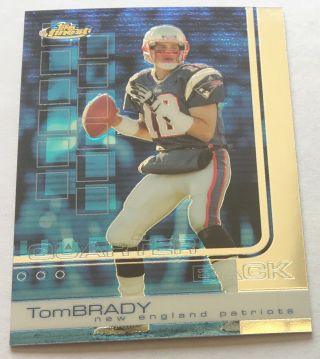 Tom Brady 2002 Topps Finest Chrome Rare Early Base Card 50