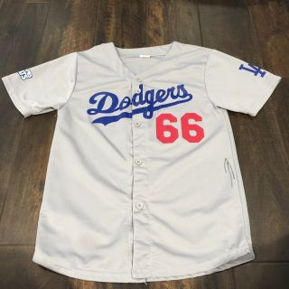 Los Angeles Dodgers Yasiel Puig Home Sga Jersey Size Xl Youth