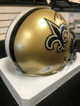 Drew Brees Autographed Signed Orlean Saints Mini Helmet PSA DNA 2