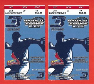 2004 World Series Ticket Stub Boston Red Sox Cardinals W/orig Sga Ticket Holder