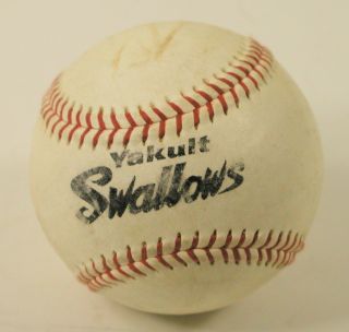Vintage " Yakult Swallow " Japanese Major League Practice Ball