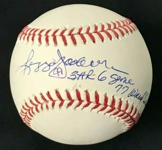 Reggie Jackson (yankees) Signed " 3 Hr 6 Game 77 World Series " Mlb Baseball - Jsa