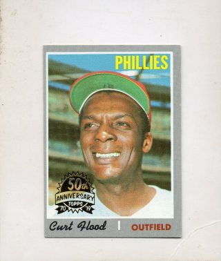 2019 Topps Heritage 50th Buyback Card 1970 360 Curt Flood Phillies