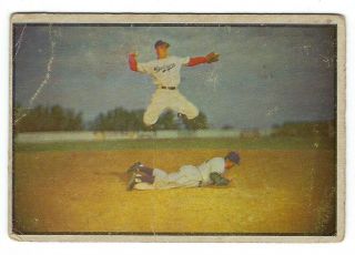 1953 Bowman Color Pee Wee Reese Baseball Card 33,  Good