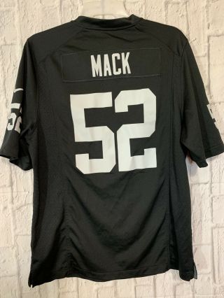 Nike On Field NFL Khalil Mack 52 Raiders Football Jersey Black Size Large 4