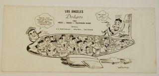 1962 Los Angeles Dodgers Baseball Roster & Media Guide Rs192