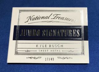 Kyle Busch 2016 Panini National Treasures Jumbo Signatures Booklet 17/49 3