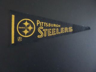 1960s Pittsburgh Steelers Football Felt Mini Pennant 4 X 9