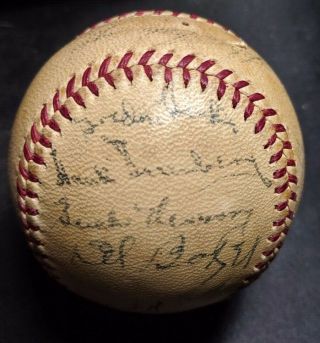 1939 Detroit Tigers Team Signed Baseball 18 Autographs Auto Hank Greenberg