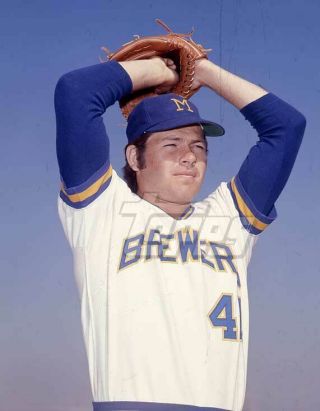 1974 Topps Baseball Color Negative.  Jim Slaton Brewers