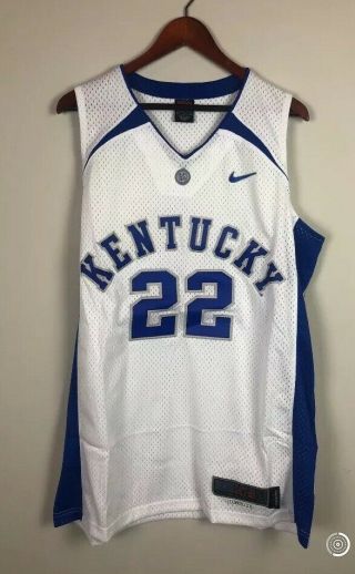 Fully Stitched University Of Kentucky Team Issued Nike Basketball Jersey 22