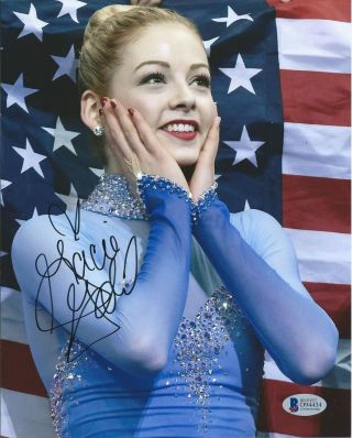 Gracie Gold Signed 8x10 Photo Autographed Bas Beckett Medal Ice Skating 34