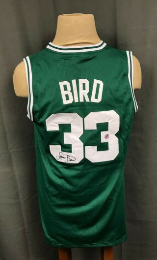 Larry Bird 33 Signed Celtics Jersey Autographed Adidas Size L W/ Bird Hologram