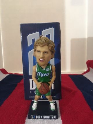 Dirk Nowitzki Dallas Mavericks 20th Season Sga Bobbleheads 4 Of 10 50/40/90
