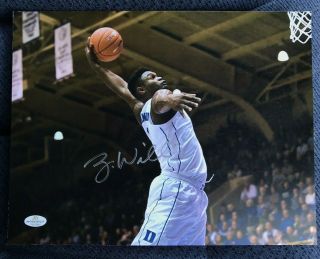 Zion Williamson Duke Blue Devils Hand Signed Autographed 11x14 Photo With