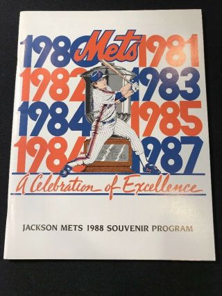 1988 Jackson Mets Unscored Minor League Baseball Program