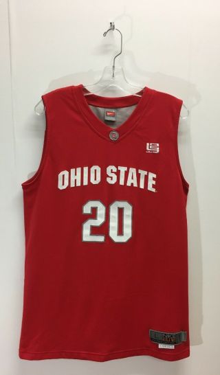 Ohio State Buckeyes 20 Ncaa Nike Lebron Jersey Size Large Red Oden