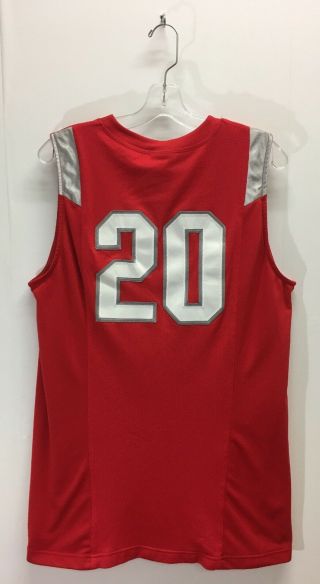 Ohio State Buckeyes 20 NCAA Nike Lebron Jersey Size Large Red Oden 4