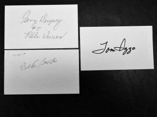 George Dempsey Autographed 3x5 Index Card Phila Warriors 1956 Nba Champions Auto