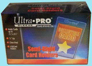 100 Ultra Pro Semi Rigid Card Holders Sleeves Flexible Soft Saver 81150