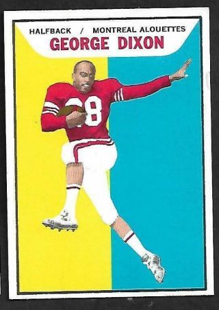 1965 Topps Cfl Football: 64 George Dixon,  Montreal Alouettes,  Nrmt