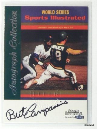 1999 Fleer Sports Illustrated Greats Of Game Bert Campaneris Autograph Auto 430